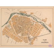 Valencia väggkarta 1905